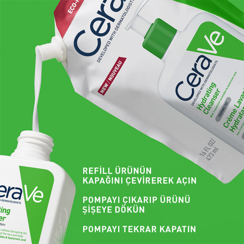 CeraVe Normal Ve Kuru Ciltler İçin Nemlendiren Temizleyici 473 ml - Refill - 3