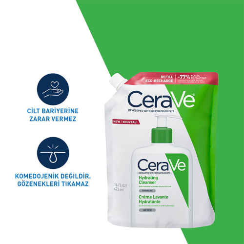 CeraVe Normal Ve Kuru Ciltler İçin Nemlendiren Temizleyici 473 ml - Refill - 4