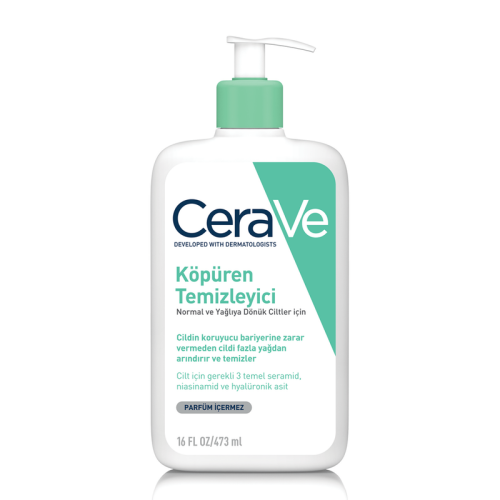 CeraVe Normal Ve Yağlı Ciltler İçin Köpüren Temizleyici 473 ml - Cerave