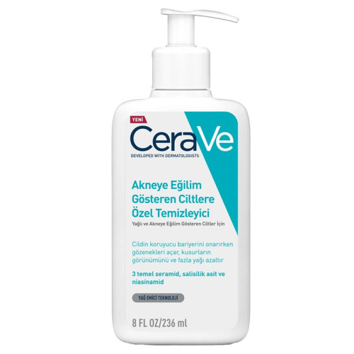 CeraVe Yağlı Ve Akneye Eğilimli Ciltler İçin Yüz Temizleme Jeli 236 ml - Cerave