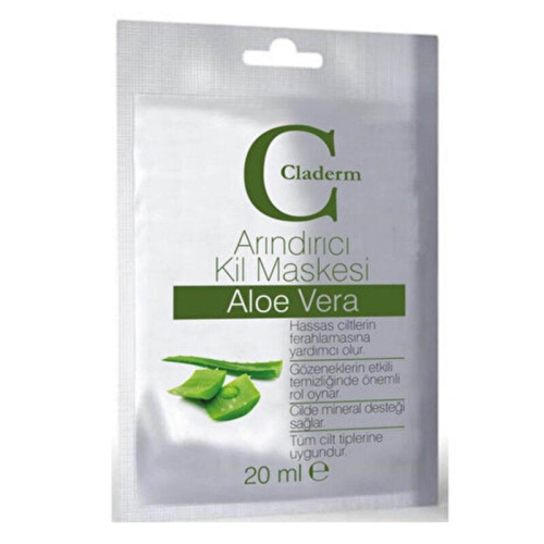 Claderm Aloe Vera İçerikli Arındırıcı Kil Maskesi 20 ml - Claderm