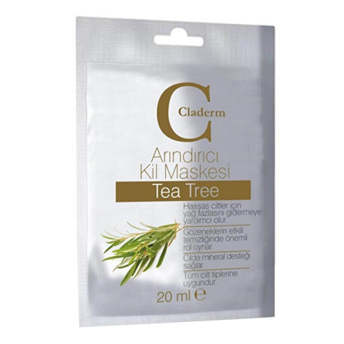Claderm Çay Ağacı İçerikli Arındırıcı Kil Maskesi 20 ml - Claderm