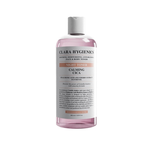 Clara Hygienics Calming Cica Leke Karşıtı Yüz ve Vücut Gece Toniği 400 ml - Clara Hygienics