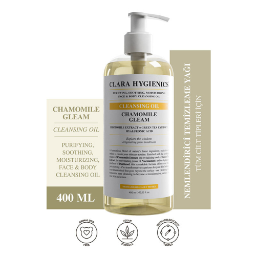 Clara Hygienics Chamomile Gleam Cilt Temizleme Yağı 400 ml - 2