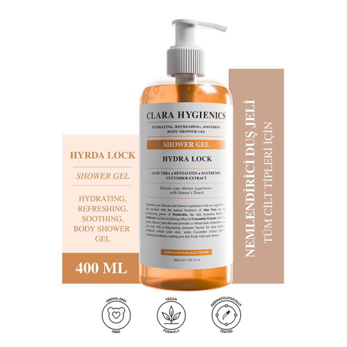 Clara Hygienics Hydra Lock Nemlendirici Yüz ve Vücut Duş Jeli 400 ml - 2