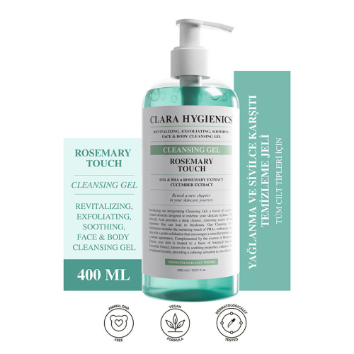 Clara Hygienics Rosemary Touch Pha Yüz Temizleme Jeli 400 ml - 2