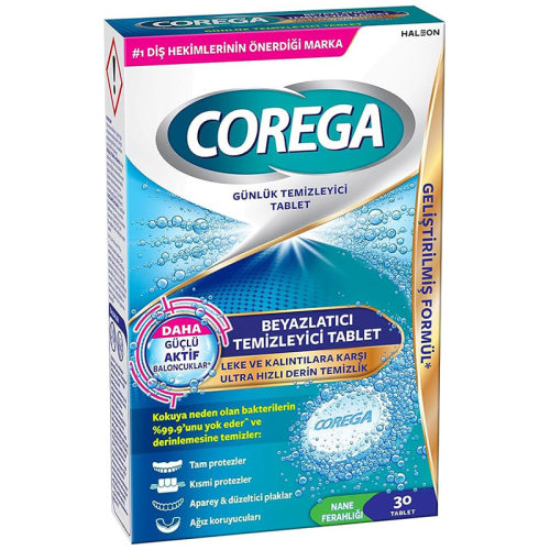 Corega Beyazlatıcı Temizleyici Tablet 30 Tablet - Corega