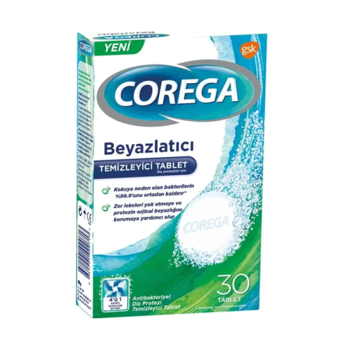 Corega Beyazlatıcı Temizleyici Tablet 30 Tablet - Corega