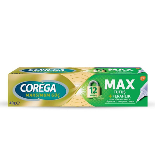 Corega Max Tutuş Ferahlık Diş Protezi Yapıştırıcı Krem 40 gr - Corega