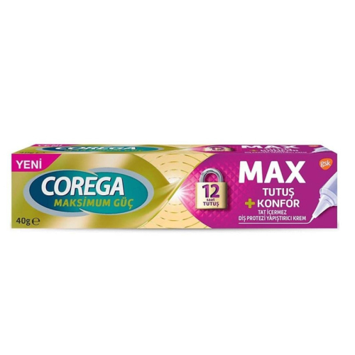 Corega Max Tutuş Konfor Diş Protezi Yapıştırıcı Krem 40 gr - Corega