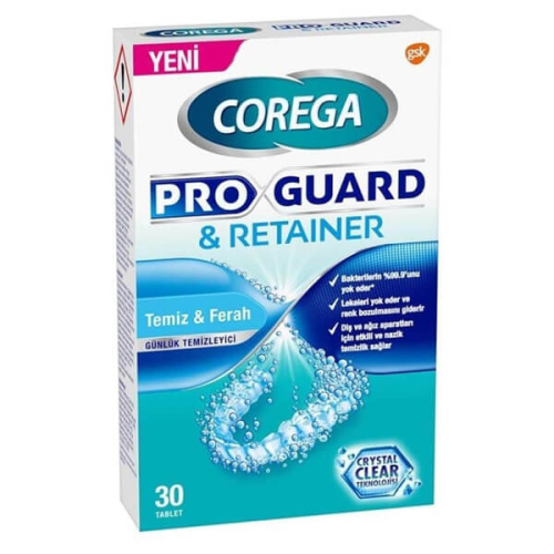 Corega Pro Guard Ortodontik Günlük Temizleyici Tablet 30 Tablet - Corega