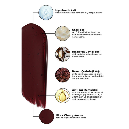 Cream Co. 3in1 Lip Balm 10 ml - Black Cherry - 3