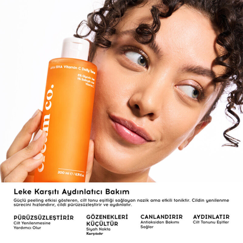 Cream Co. AHA BHA Vitamin C Daily Toner 200 ml - 2