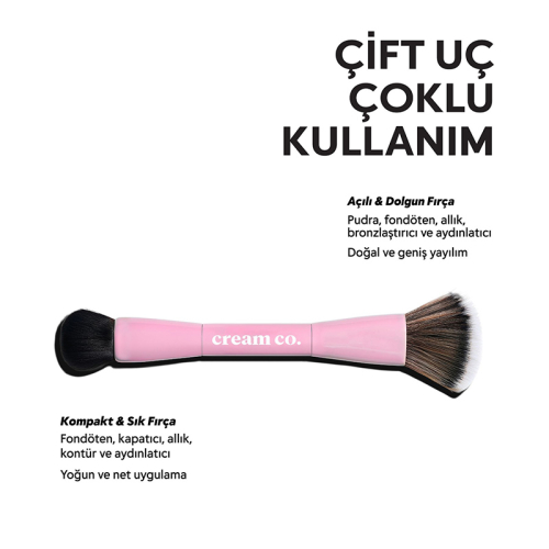 Cream Co. Dual-Ended Makeup Brush - 3