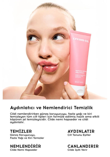 Cream Co. Hyaluronic Acid Glow Jelly Cleanser 100 ml - 3