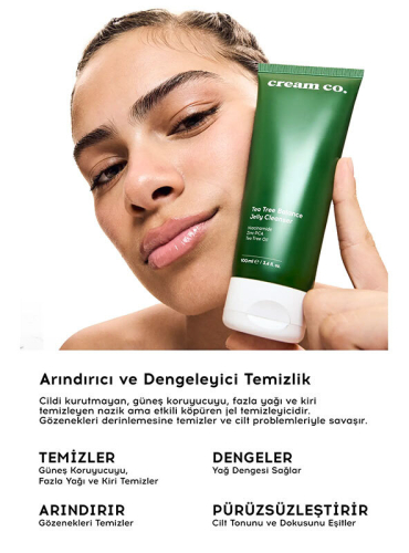 Cream Co. Tea Tree Balance Jelly Cleanser 100 ml - 3