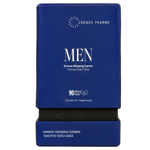 Cronos Pharma Men Kırmızı Ginseng İçeren Takviye Edici Gıda 90 Bitkisel Kapsül - Cronos Pharma