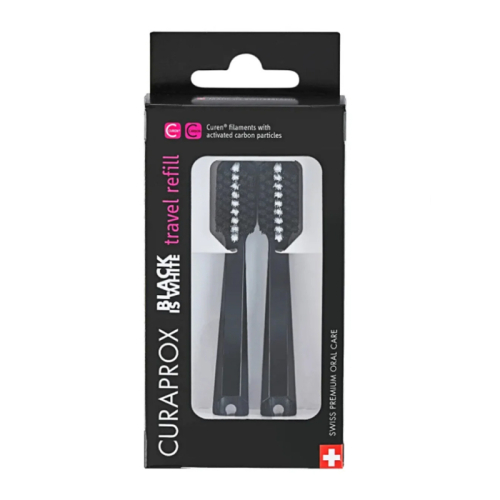 Curaprox Black Is White Travel Refill Yedek Başlık 2li - Curaprox