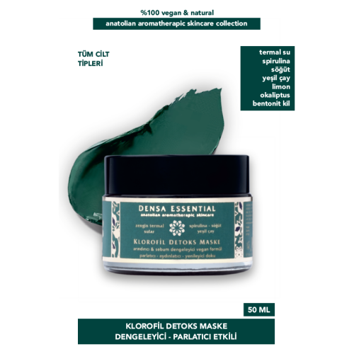 Densa Essential Klorofil Detoks Gözenek Sıkılaştırıcı Maske 50 ml - 2