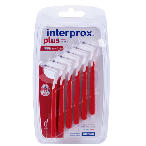 Dentaid INTERPROX Plus 2G MiniConical Blister 6 Adet - Kırmızı - N5251021 - Dentaid