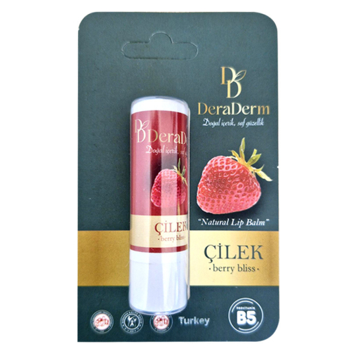 Deraderm Natural Lip Balm Çilek 5 gr - Deraderm