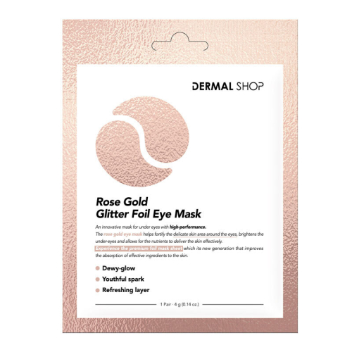 Dermal Rose Gold Glitter Foil Eye Mask 4 gr - 1 adet - 1