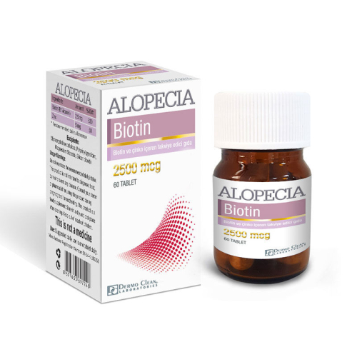 Dermo Clean Alopecia Biotin 2500 mcg 60 Tablet - Dermo Clean