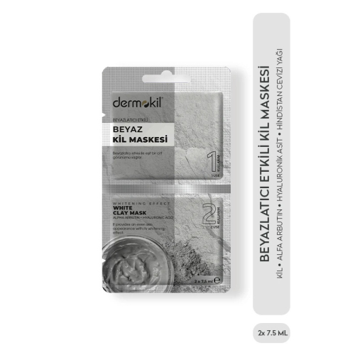 Dermokil Beyazlatıcı Etkili Beyaz Kil Maskesi 2 x 7,5 ml - 2