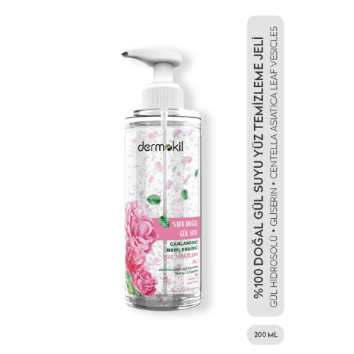 Dermokil Canlandırıcı Doğal Gül Suyu İçerikli Yüz Temizleme Jeli 200 ml - 2