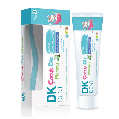 Dermokil Dk Dent Çocuk Diş Macunu + Fırçalı Florürsüz 50 ml - Dermokil