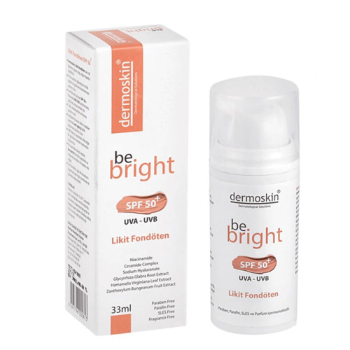 Dermoskin Be Bright Spf50+ Likit Fondöten 33 ml - Medium - Dermoskin