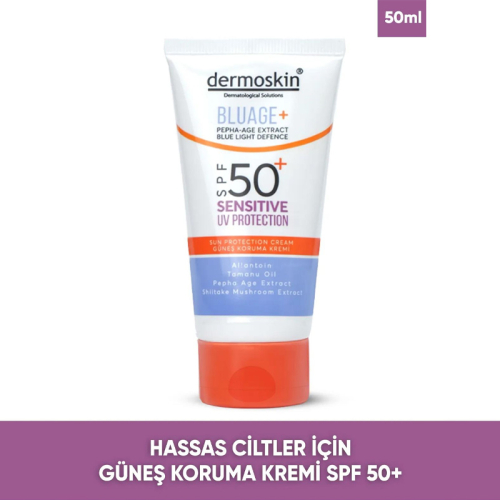 Dermoskin Bluage+ SPF50+ Hassas Ciltler İçin Güneş Kremi 50 ml - 2