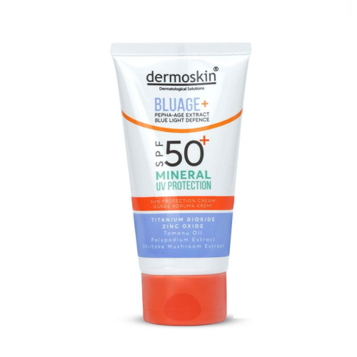 Dermoskin Bluage+ SPF50+ Mineral Filtreli Güneş Koruma Kremi 50 ml - Dermoskin