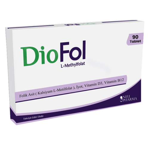 Diofol Folik Asit - Vitamin D3 İçeren Takviye Edici Gıda 90 Tablet - Neu Pharma