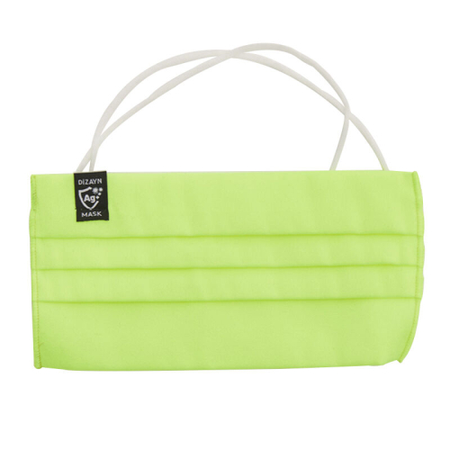 Dizaynmask Gümüş İyonlu Yıkanabilir Bez Maske - Neon Sarı S 3-5 Yaş - Dizaynmask