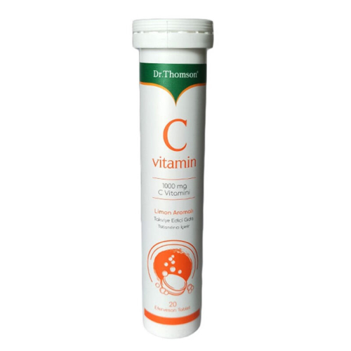 Dr. Thomson Vitamin C Limon Aromalı 1000 Mg 20 Efervesan Tablet - Dr.Thomson