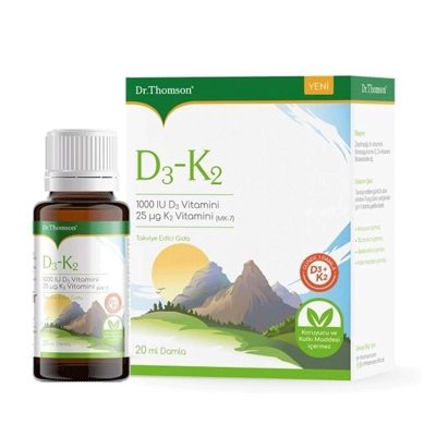 Dr.Thomson Vitamin D3 K2 İçeren Takviye Edici Gıda 20 ml Damla