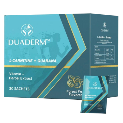 Duaderm L-Karnitin Guarana Takviye Edici Gıda 30 Şase - Duaderm