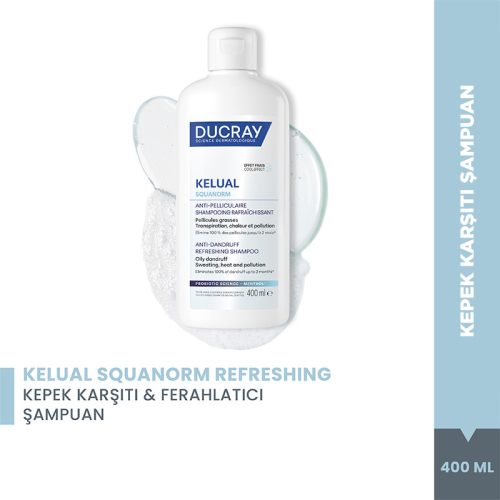 Ducray Kelual Squanorm Kepek Karşıtı ve Ferahlatıcı Şampuan 400 ml - Ducray