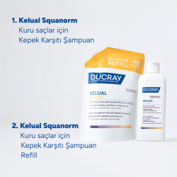 Ducray Kelual Squanorm Kuru Saçlar İçin Kepek Karşıtı Şampuan 400 ml - Refill - 7