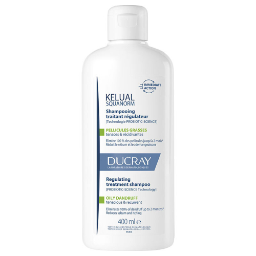 Kelual Squanorm Yağlı Saçlar için Kepek Karşıtı Şampuan 400 ml - Ducray