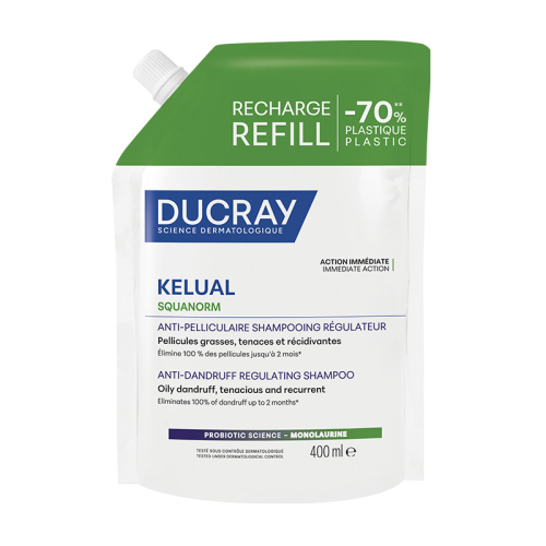 Ducray Kelual Squanorm Yağlı Saçlar için Kepek Karşıtı Şampuan 400 ml -  Refill - Ducray