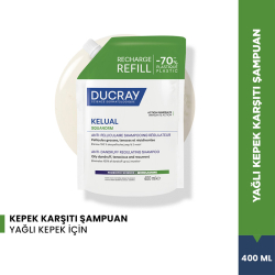 Ducray Kelual Squanorm Yağlı Saçlar için Kepek Karşıtı Şampuan 400 ml -  Refill - 2