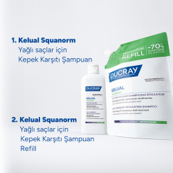 Ducray Kelual Squanorm Yağlı Saçlar için Kepek Karşıtı Şampuan 400 ml -  Refill - 4