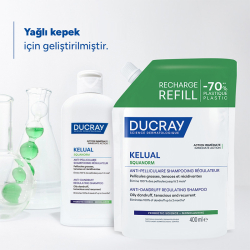 Ducray Kelual Squanorm Yağlı Saçlar için Kepek Karşıtı Şampuan 400 ml -  Refill - 8