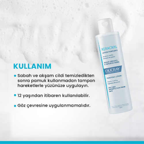 Keracnyl Yağlı ve Akneye Eğilimli Ciltler için Tonik 200 ml - 4