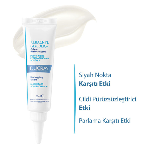 Ducray Keracnyl Glycolic+ Glikolik Asit İçeren Parlama Karşıtı Bakım Kremi 30 ml - 2