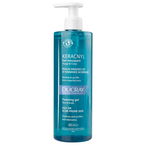 Ducray Keracnyl Yağlı ve Akneye Eğilimli Ciltler için Yüz Temizleme Jeli 400 ml - Ducray