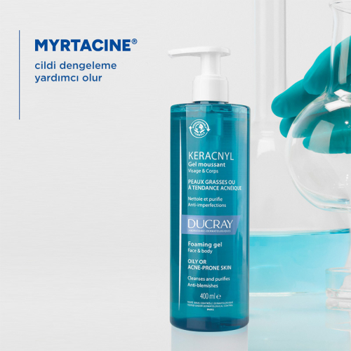 Ducray Keracnyl Yağlı ve Akneye Eğilimli Ciltler için Yüz Temizleme Jeli 400 ml - 3