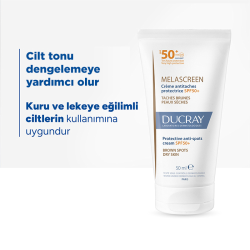 Ducray Melascreen UV Cream SPF 50+ Kuru Ciltler için Leke Karşıtı Güneş Kremi 50 ml - 2